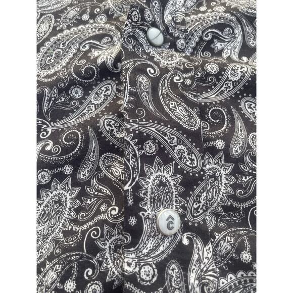 Rafter C Pearl Snap XXLT Paisley Print Western Rodeo Shirt Button Up Cowboy - Picture 12 of 12